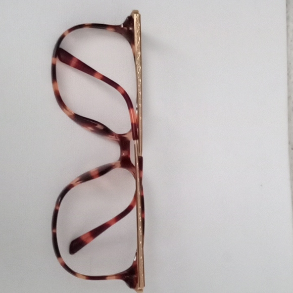 Vintage Faux Tortoise/Gold Vanderbilt Zyloware Eyeglass Frame Hong Kong NOS - Picture 6 of 7
